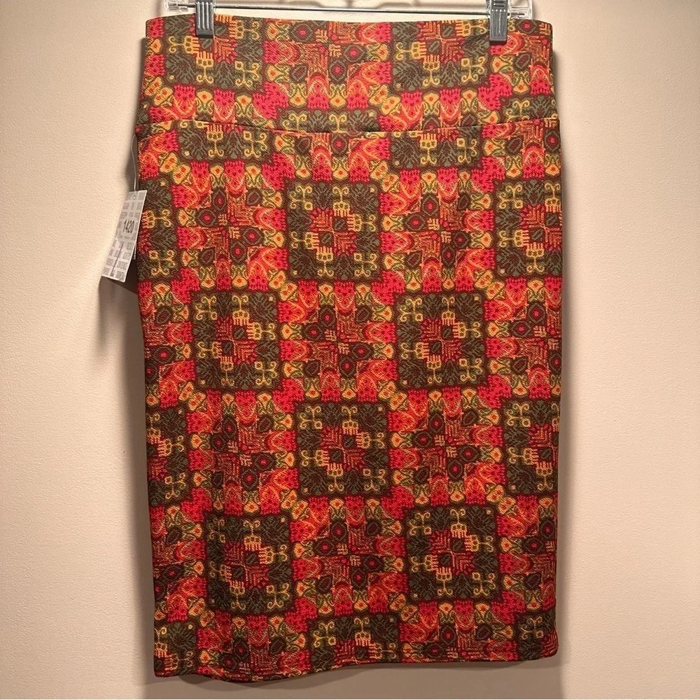 LulaRoe Cassie Pencil Skirt Stretchy High Wide Waist Band Large 14-16